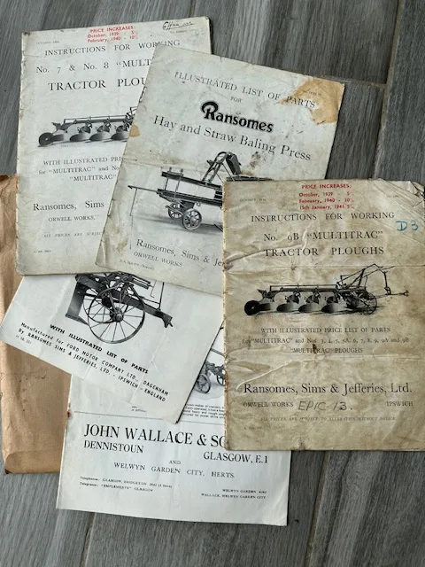 Selection of vintage machinery workshop manuals — photo 2